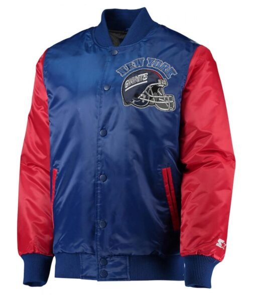 NY Giants Locker Room Throwback Royal/Red Jacket