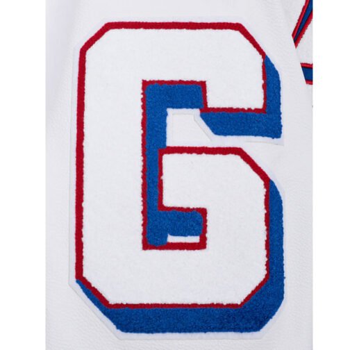 NY Giants Mashup Rib Varsity Wool/Leather Jacket - Image 10