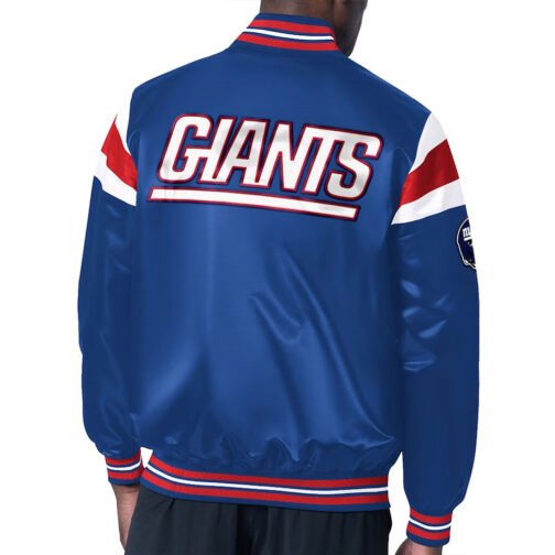 NY Giants Midweight Royal Satin Jacket - Image 2