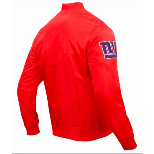 New York Giants Wordmark Satin Jacket - Image 7