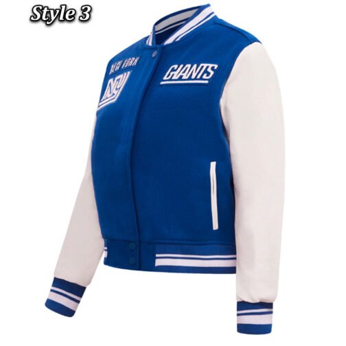 NY Giants Retro Classic Varsity Jacket - Image 11