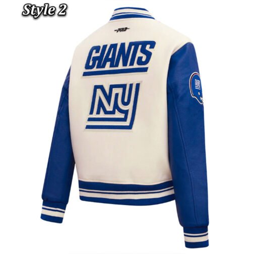 NY Giants Retro Classic Varsity Jacket - Image 13