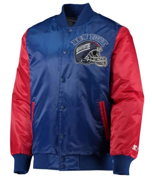New York Giants Throwback Locker Room Satin Jacket