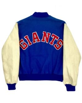 NY Giants Varsity White and Royal Blue Jacket