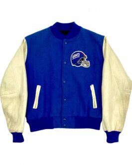 NY Giants Varsity White and Royal Blue Jacket