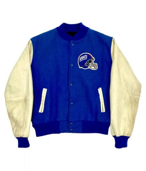 NY Giants Varsity White and Royal Blue Jacket