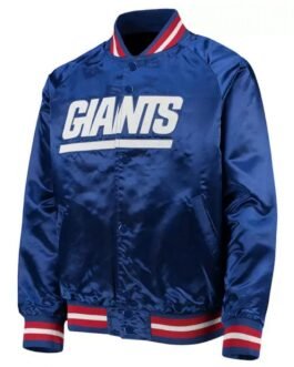 NY Giants Youth Lightweight Raglan Full-Snap Jacket