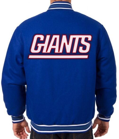 Varsity New York Giants Wool Royal Blue Jacket - Image 2
