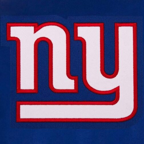 NY Giants Royal Varsity Poly Twill Jacket - Image 4