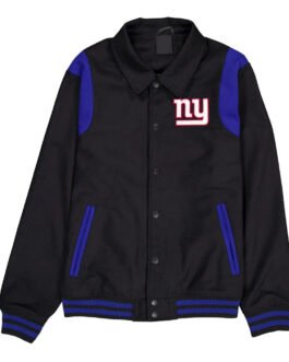 New York Giants Sport Night Teddy Varsity Jacket