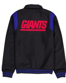 New York Giants Sport Night Teddy Varsity Jacket