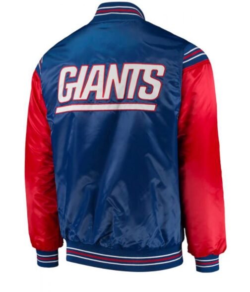 New York Giants Satin Red and Blue Jacket - Image 2