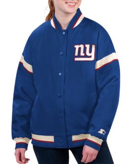 NY Giants Tournament Royal Varsity Jacket
