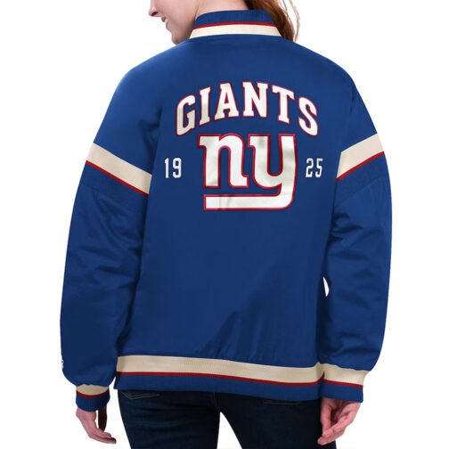 NY Giants Tournament Royal Varsity Jacket - Image 2