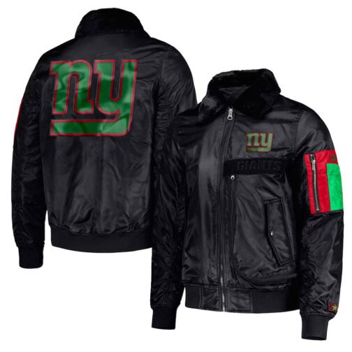 New York Giants Ty Mopkins Black Jacket - Image 3