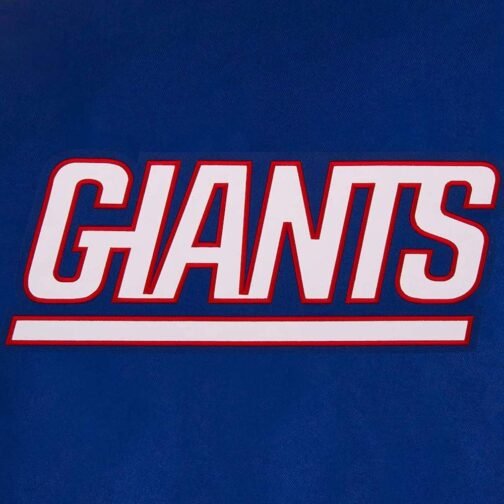 NY Giants Royal Varsity Poly Twill Jacket - Image 5
