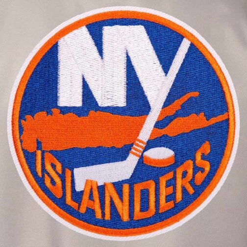NY Islanders Front Hit Gray and Blue Jacket - Image 3