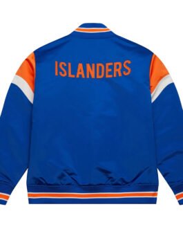 NY Islanders Heavyweight Royal Satin Jacket