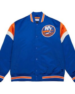 NY Islanders Heavyweight Royal Satin Jacket