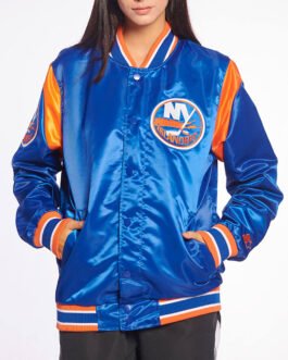 NY Islanders Teddy Royal Satin Jacket