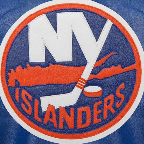 New York Islanders Varsity Royal Leather Jacket - Image 3