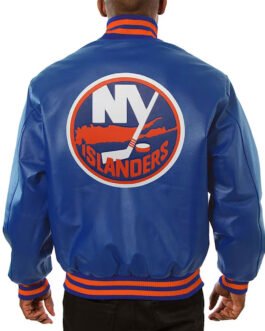 New York Islanders Varsity Royal Leather Jacket