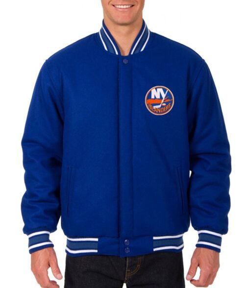 Varsity New York Islanders Royal Blue Wool Jacket