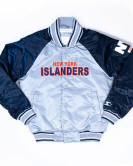 Youth NY Islanders Navy and Gray Jacket