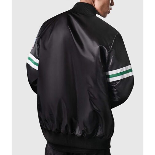 NY Jets Black Satin Jacket - Image 4