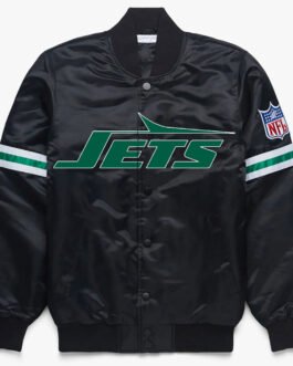 NY Jets Black Satin Jacket