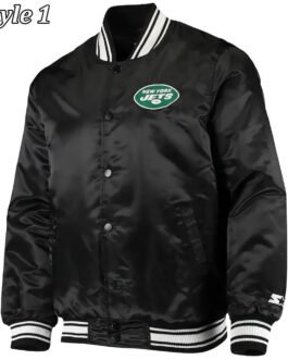 New York Jets Locker Room Black Satin Jacket