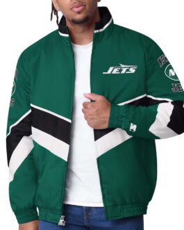 New York Jets Captain Green Varsity Satin Jacket