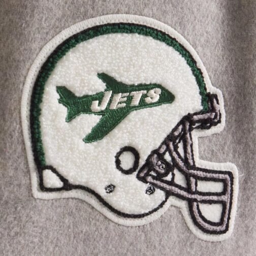 NY Jets Coaches Heather Gray Wool Jacket - Image 4