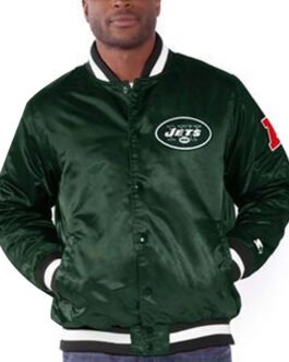 NY Jets Dark Green Satin Jacket