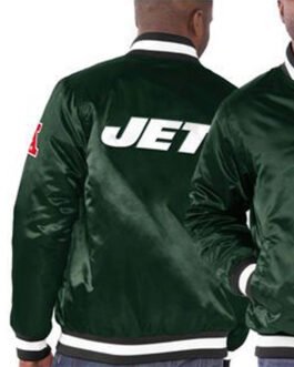 NY Jets Dark Green Satin Jacket
