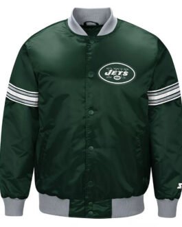 Draft Pick New York Jets Green Satin Jacket