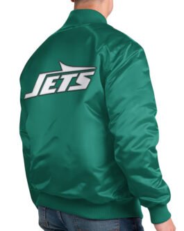 NY Jets Exclusive Green Varsity Satin Jacket