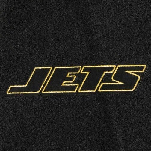 New York Jets Full-Zip Black Varsity Jacket - Image 10