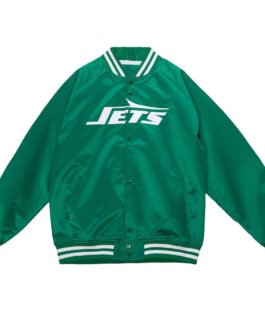White New York Jets Satin Jacket