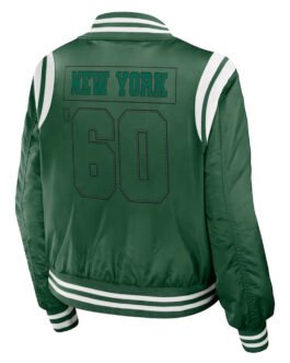 New York Jets Green Bomber Full-Zip Jacket