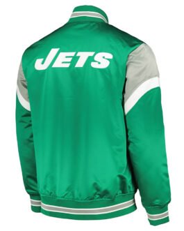 NY Jets Green Heavyweight Satin Jacket