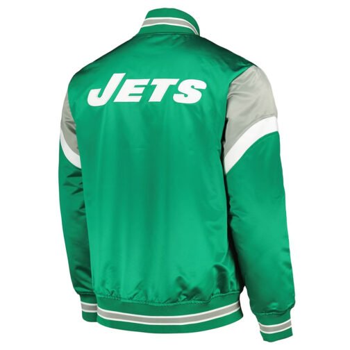 NY Jets Green Heavyweight Satin Jacket - Image 2