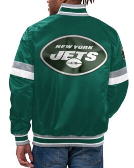 NY Jets Home Game Green Satin Jacket