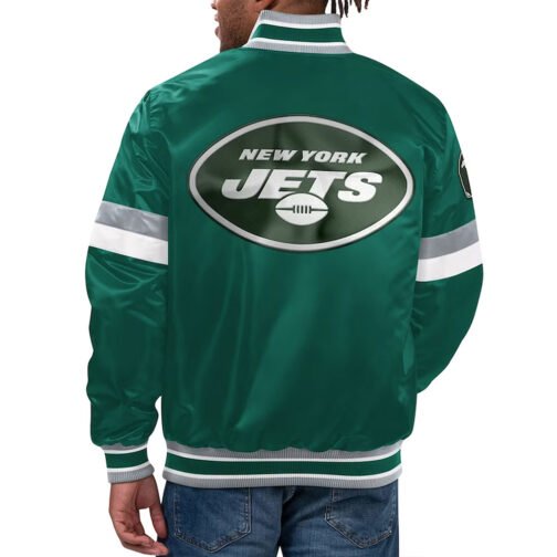 NY Jets Home Game Green Satin Jacket - Image 2