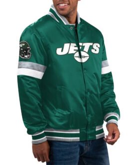 NY Jets Home Game Green Satin Jacket