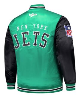 NY Jets Kelly Green and Black Team Satin Jacket