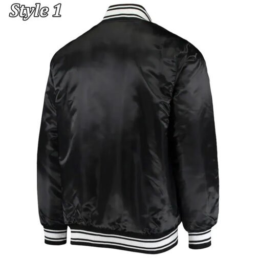 New York Jets Locker Room Black Satin Jacket - Image 3