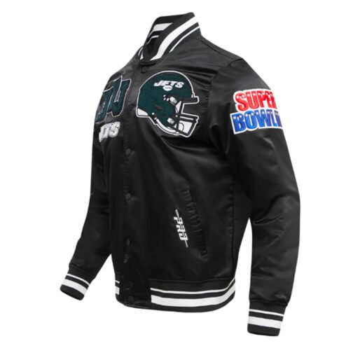 New York Jets Mashup Classic Rib Satin Jacket - Image 3