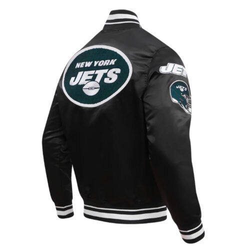 New York Jets Mashup Classic Rib Satin Jacket - Image 4