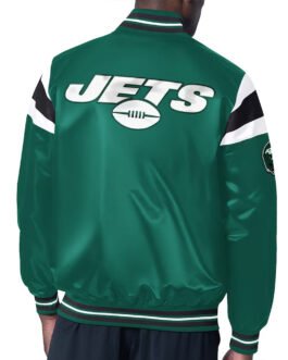 NY Jets Midweight Green Satin Jacket